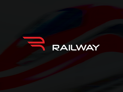 Railway concept logo railway