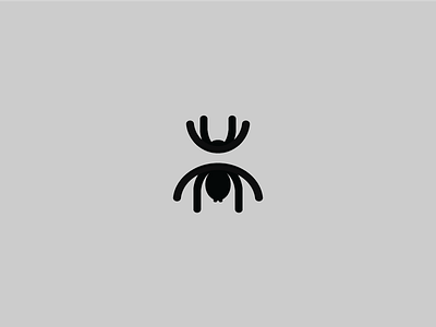 spider black bug creative logo mark spider symbol vector