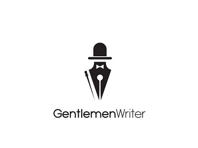 Gentlemen Writer Logo black creative gentlemen gentlemen writer gentlemen writer logo gentlemen writers icon illustration logo mark writers