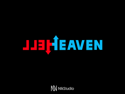 Hell Heaven creative funny heaven hell joke monogram monogramlogo smartlogo