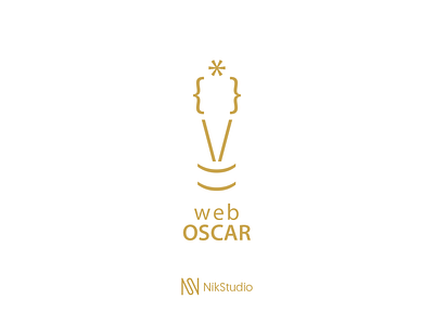 Web Oscar concept creative design funnylogo icon illustration logo mark nikstudio oscar simple symbol vector web weboscar weboscars