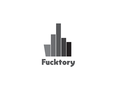 Fucktory concept creative design factory fucktory funnylogo illustration logo mark nikstudio simple symbol
