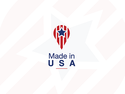 Made In USA logo concept creative icon illustration logo made in the usa made in usa logo madeinusa madeinusalogo mark nikstudio simple symbol usalogo vector