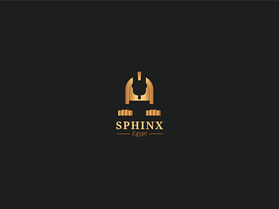 SPHINX concept creative egypt gold illustration logo negativespace nikstudio vector