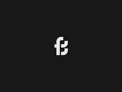 FB Monogram black concept creative icon illustration logo mark monogram simple typography vector