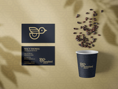Songbird Cup & Cards branding coffee design icon logo packaging type typography vector