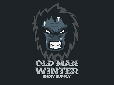 Old Man Winter branding design icon illustration logo type typography vector