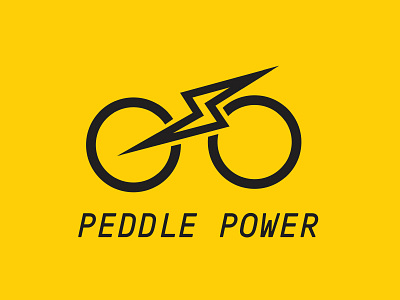 Peddle Power bike branding cycling design electronic icon illustration logo type typography vector
