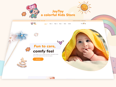 JoyToy a colorful Design for Kids Store& Services animation baby birthday children color graphic design kids kindergarten party play present shop shopping cart store toy ui webdesign website 婴儿用品店 店铺