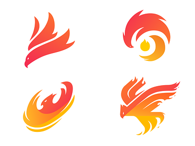 Phoenix logo exploration bird falcon fire fireball firebird flame flare hawk logo phoenix