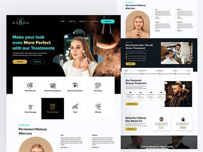 Beauty Treatment Clinic Landing Page beauty clinic treatment design landing landing page sa ui ux