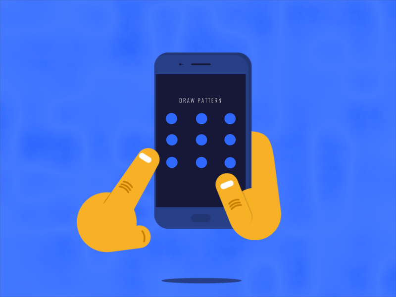 Oops! Incorrect password. android animation app dribbble illustration ios lock pattern phone vector warning