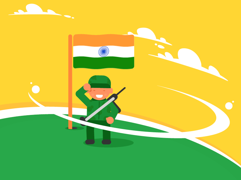 15th August - Independence Day battle country flag happy independence day india kraving studio soilder win