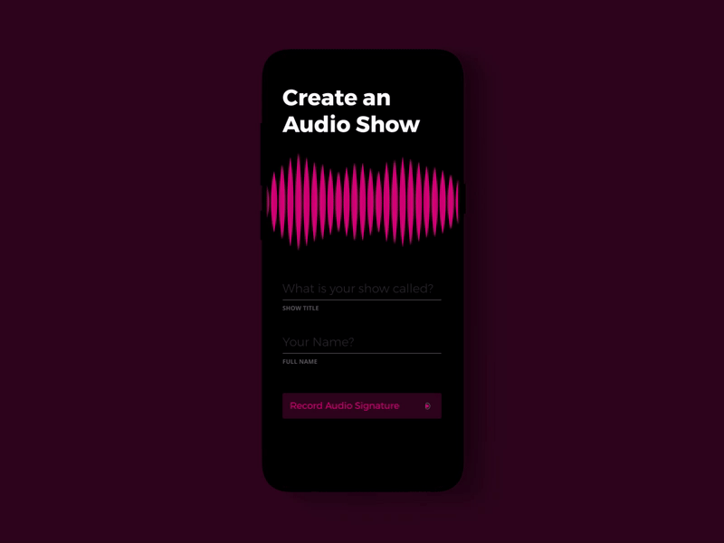 Sign up for an Online Audio Show #CreateWithAdobeXD