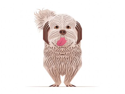 Illustrated Dog branding design dog dog illustration icon illustraion illustration illustration art illustrator logo typography vector