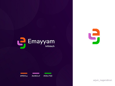 Logo for Emayyam Infotech. brand design brand identity brand identity design branding branding design color color combinations contrast design icon icon set icons illustrator cc logo logodesign logotype typography vector