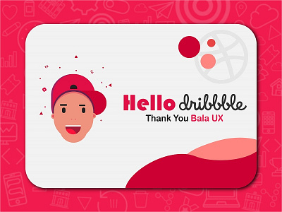 Hello Dribbble 1st adobe behance cartton character dribbble hello hello dribbble illustrator new shot shots