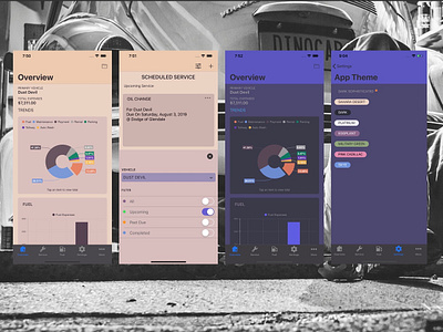 Vagn - vehicle management app app store appstore car charts colors dark theme dashboad graph ios iphone mobile tracker ui ux