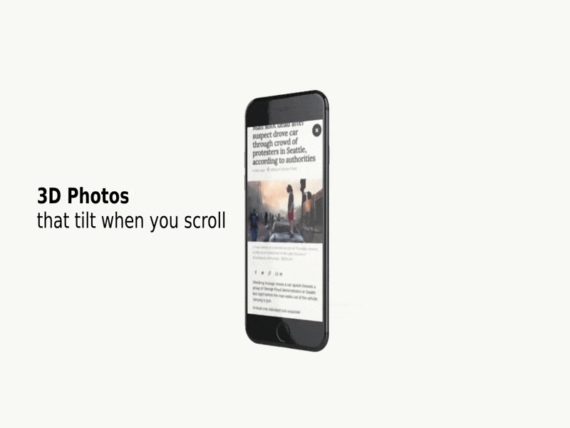 Automatic 3D Photos that tilt with the phone