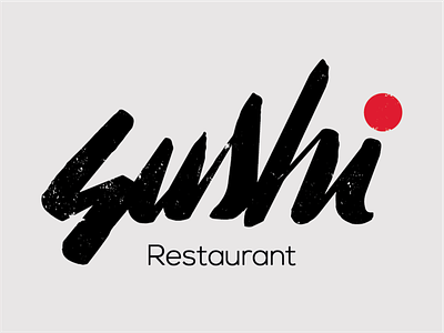 Logo concept X Sushi restaurant