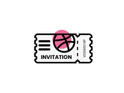 Dribbble invitations dribbble flat follow me invitations invite new pink ticket