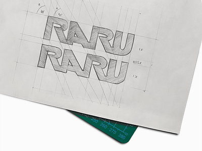 RARURARU brand branding design fashion grid identity logo process sketch typography visual