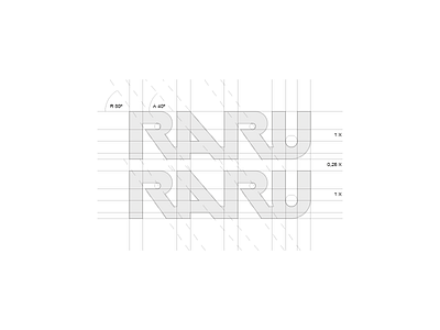 RURARU grid branding design fashion graphic grid identity logo type typography visual