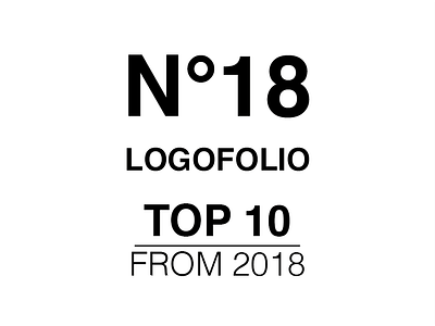 LOGOFOLIO N°18 2018 trends branding collection design graphic logo logofolio selection type