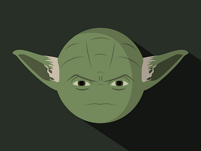 Yoda adobe illustrator artwork darkside force graphicdesign illustration jedi lightsaber minimalism star wars yoda