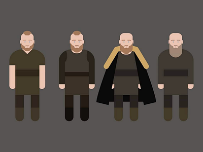 Evolution King Ragnar Lothbrok minimalism vectoriel vikings