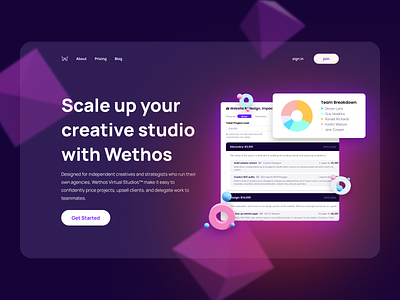 The new Wethos.co 3d ui ux webdesign website