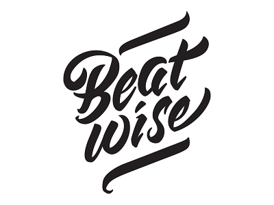 Beatwise brush script fat beats lettering logo logotype script