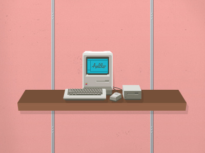 Macintosh II 1984 apple floppy illustration mac macintosh macintoshii texture