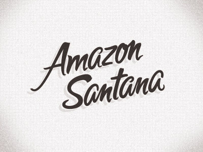 Amazon Santana amazon calligraphy identity logo river script