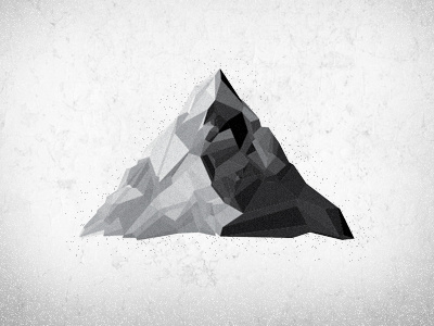 Mountain black bw identity logo mount mountain polygon polygonal rocks white wip