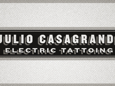 Electric Tattooing halftone knockout tattoo type