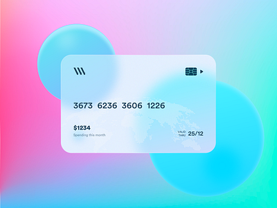 Bank card display design uidesign