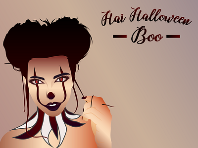 Hai Halloween adobe boo cartoon commision cosplay design dribbble halloween halloween design illustration illustrator pennywise vector