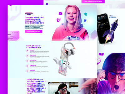 Landing Page - Gamer course esports facebook gaming funnel gamer gaming landing page twitch ui design website youtube
