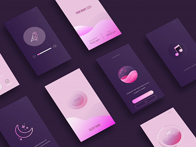 Liquid moon Mobile Sleep App mobile app mobileapp screenshots uiux designer ux design website