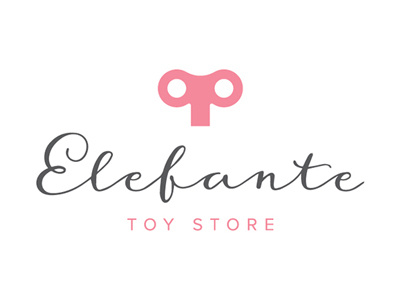 Elefante logo brand business company crest identity kid logo mark monogram shape symbol toy