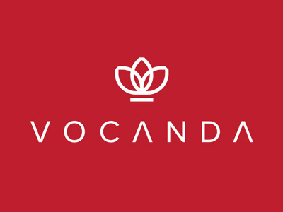 Vocanda logo brand business company crest crown flower identity logo mark monogram shape symbol