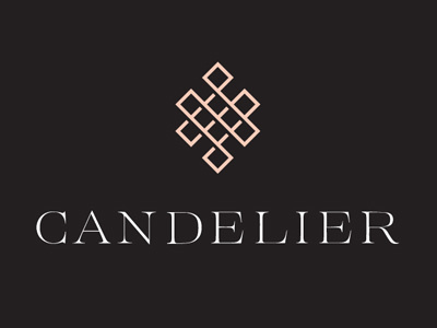 Candelier logo brand business company corporate crest fashion identity logo mark monogram shape symbol