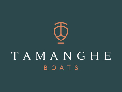 Tamanghe logo boat brand business company corporate crest identity logo mark monogram shape symbol