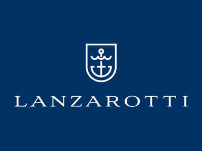 Lanzarotti logo boat brand business company crest identity logo mark monogram sea shape symbol
