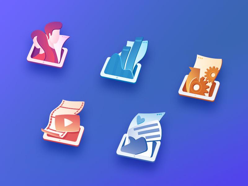 Icons vector logo illustration identity icons icon drawing data