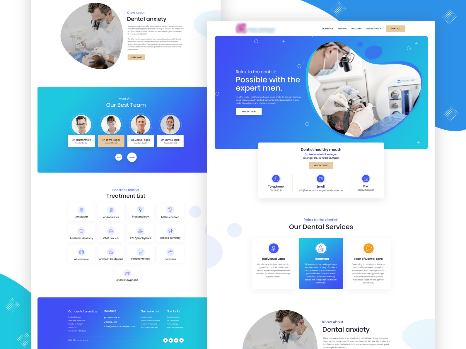 Dentist Landing page by Md Zillur Rahman on Dribbble