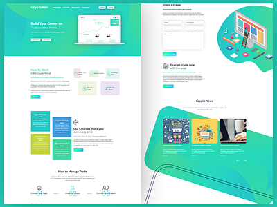 Crypto Trading Training Landing Page cryptocurrency design ico landing page trading training ui ux website