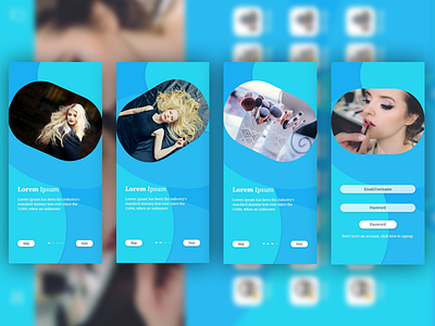 Beauty salon App for ios.. app apple beauty blue design interface ios salon app ui
