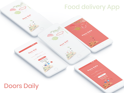 Doors Daily Food Delivery App app delivery food food app shopping ui